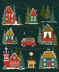 Christmas Is In Town Panel by Sandy Gervais for Riley Blake Designs
