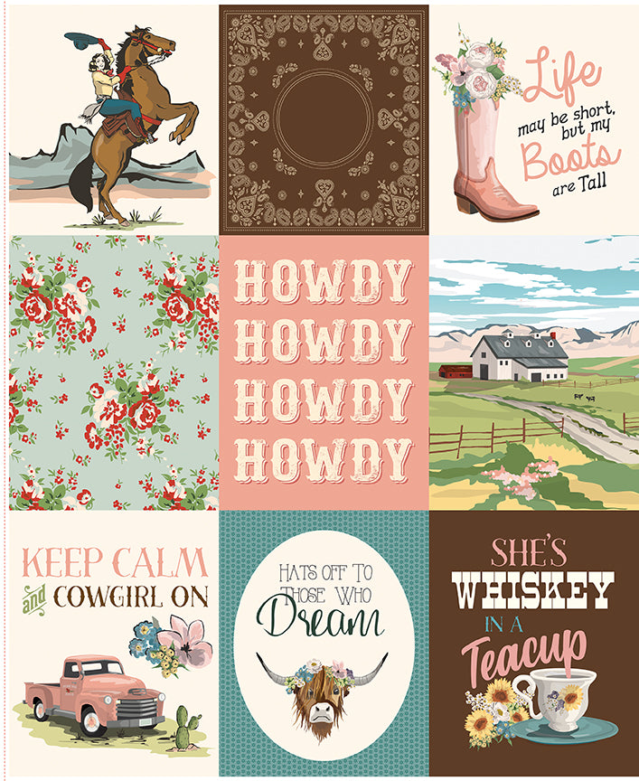 Cowgirl Panel by Echo Park Paper Co. for Riley Blake Designs