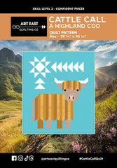 Cattle Call-A Highland Coo Quilt Pattern by Art East Quilting Co.