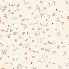 Primrose & Parsley Beige Nesting Yardage by Michal Marko for Poppie Cotton Fabrics