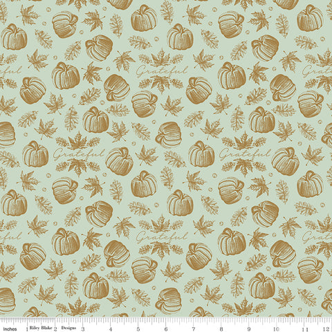 Shades Of Autumn Tea Green Icons Sparkle Yardage by My Mind