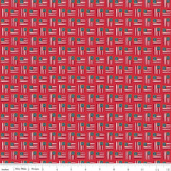 Sweet Freedom Red Flags Yardage by Beverly McCullough for Riley Blake Designs