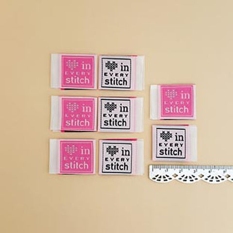 Woven Labels Pink Stitch by Minki Kim