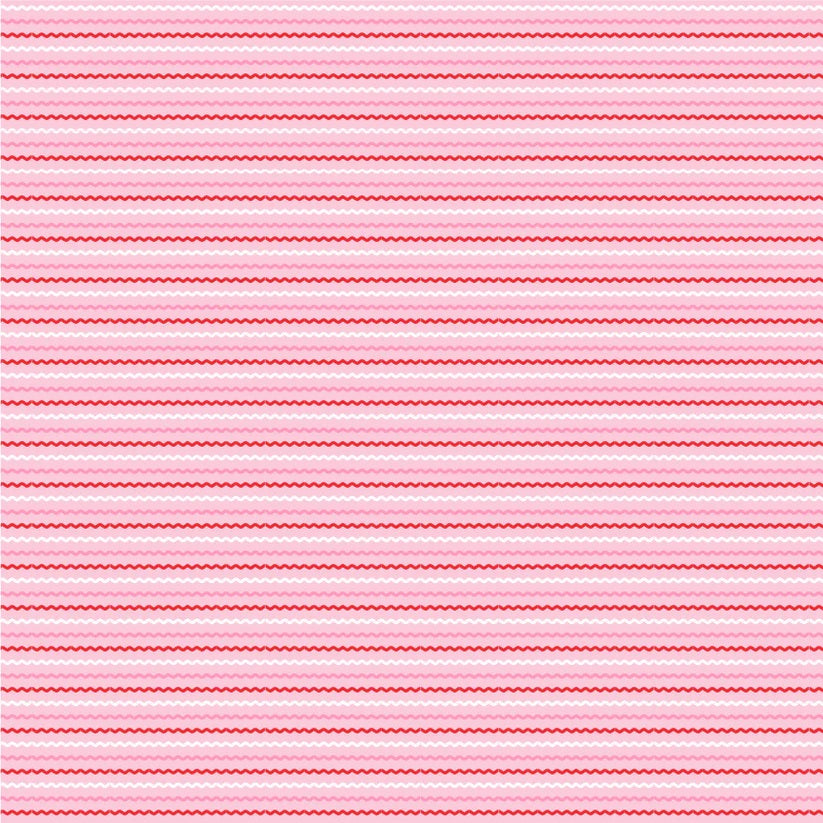 Smitten Chicken Pink Ric Rac Yardage by Lori Woods for Poppie Cotton Fabrics