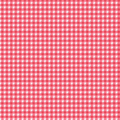 Smitten Chicken Red Check-a-roo Yardage by Lori Woods for Poppie Cotton Fabrics