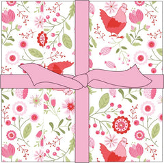 Smitten Chicken 5" Precuts by Lori Woods for Poppie Cotton Fabrics