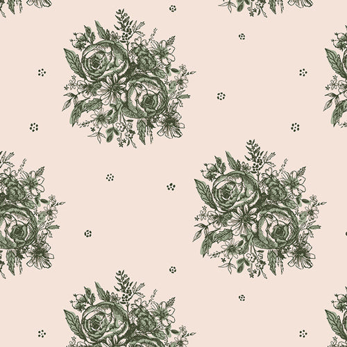 Spruce Etched In Tradition Yardage by Sharon Holland for Art Gallery Fabrics