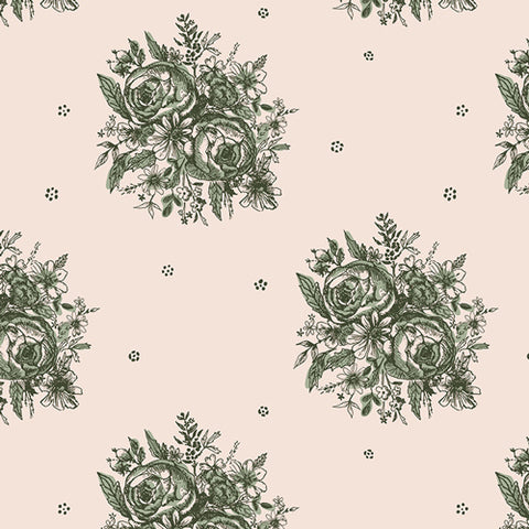 Spruce Etched In Tradition Yardage by Sharon Holland for Art Gallery Fabrics