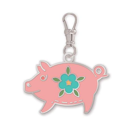 Acrylic Plastic Pig Purse Charm Fob Clip Keychain - Ruby Lane