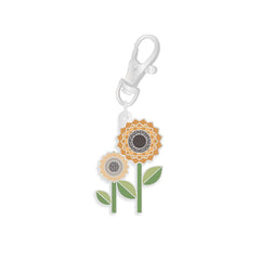 Autumn Sunflower Enamel Happy Charm by Lori Holt