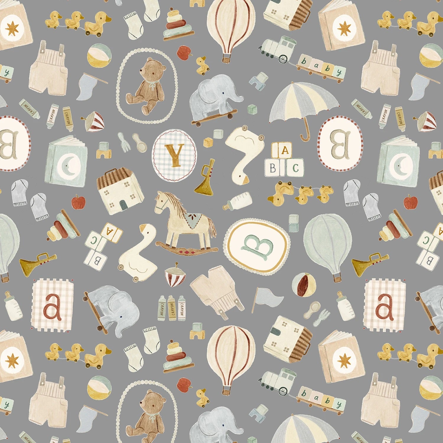 Small Wonder Dove Dream Big Yardage by Dear Stella for Dear Stella Fabrics