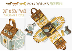 Ponderosa Horse Stable Panel by Stacy Iest Hsu for Moda Fabrics