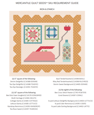 Mercantile Iron & Starch Quilt Seeds Pattern by Lori Holt of Bee in my Bonnet