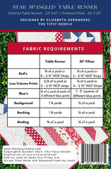 Star Spangled Table Runner Pattern By The Tipsy Needle