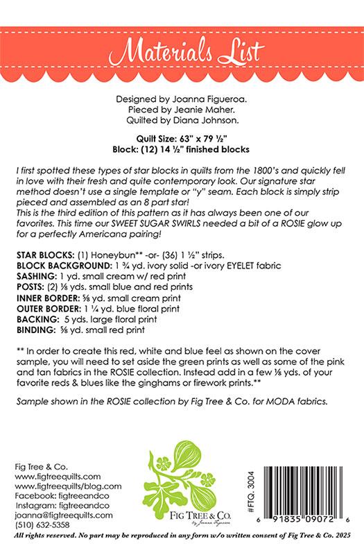 Sweet Sugar Swirls Quilt Pattern by Fig Tree & Co.