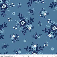 Simply Country Denim Floral 108" Wideback Yardage by Tasha Noel for Riley Blake Designs