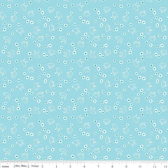 Bee Backings and Borders Aqua Chick Yardage by Lori Holt for Riley Blake Designs