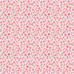Prairie Sisters Homestead Pink Wildflower Field Yardage by Lori Woods for Poppie Cotton Fabrics