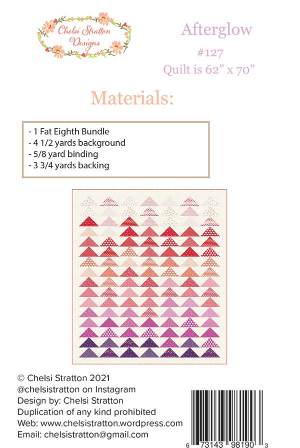 Afterglow Quilt Pattern by Chelsi Stratton