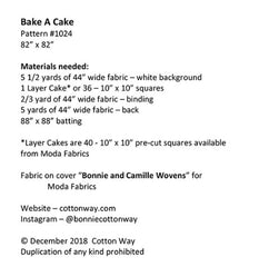 Bake A Cake Quilt Pattern by Cotton Way