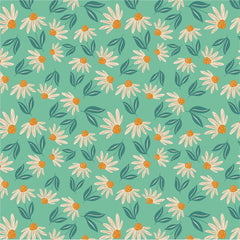 Calico Cowgirls Teal Big Sunnies Yardage by Lori Woods for Poppie Cotton Fabrics