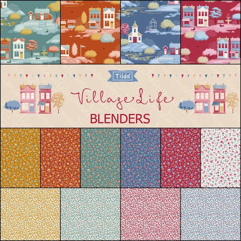 PREORDER Village Life Blenders Fat Quarter Bundle by Tilda for Tilda Fabrics