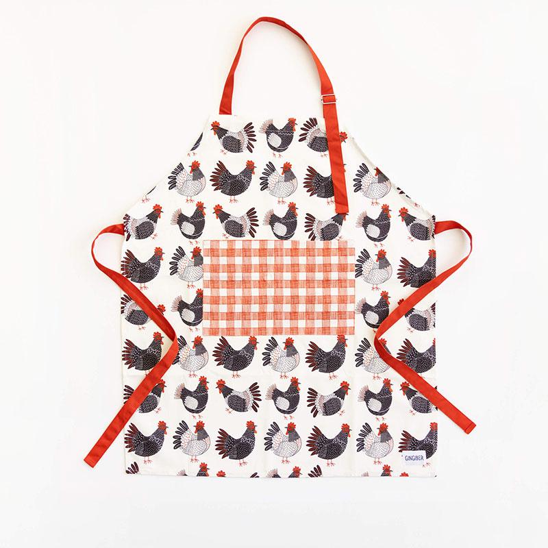 The Henhouse Chicken Apron by Gingiber for Moda Fabrics
