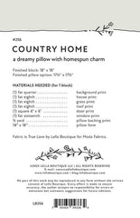 Country Home Pillow Pattern by Lella Boutique