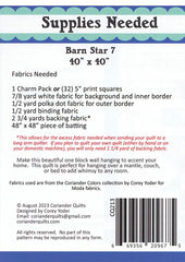 Barn Star 7 Quilt Pattern by Coriander Quilts