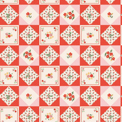 Farmhouse Fancy Red Farm Quilts Yardage by Elea Lutz for Poppie Cotton Fabrics