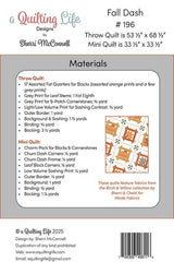 Fall Dash Quilt Pattern by A Quilting Life Designs