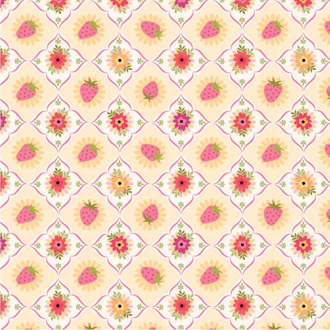 Calico Cowgirls Yellow Feeling Quilty Yardage by Lori Woods for Poppie Cotton Fabrics