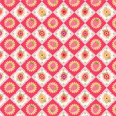 Calico Cowgirls Pink Feeling Quilty Yardage by Lori Woods for Poppie Cotton Fabrics