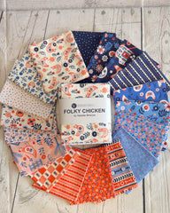 Folky Chicken Fat Quarter Bundle by Natalie Briscoe for Windham Fabrics