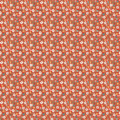 Farmhouse Fancy Red Fruit Salad Yardage by Elea Lutz for Poppie Cotton Fabrics