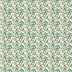 Farmhouse Fancy Teal Fruit Salad Yardage by Elea Lutz for Poppie Cotton Fabrics