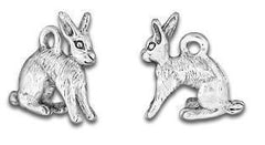 Hare Rabbit Zipper Pull or Sewing Charm