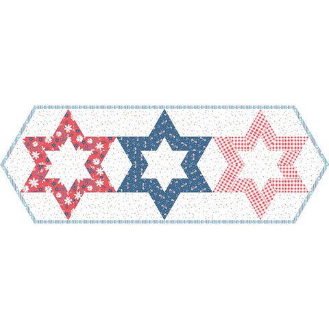 Hollow Star Table Runner Pattern by The Quilted Life
