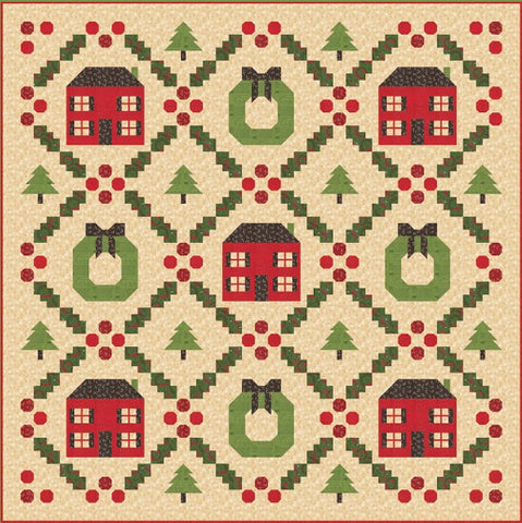 PREORDER Holiday Cheer Home For The Holidays Quilt Kit