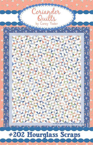 Hourglass Scraps Quilt Pattern by Coriander Quilts