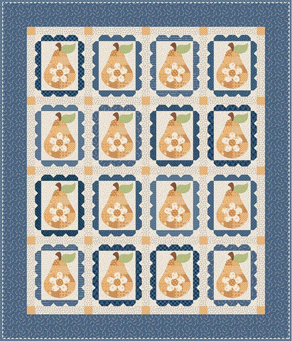 PREORDER Denim & Daisy Sweet Golden Pears Quilt Kit