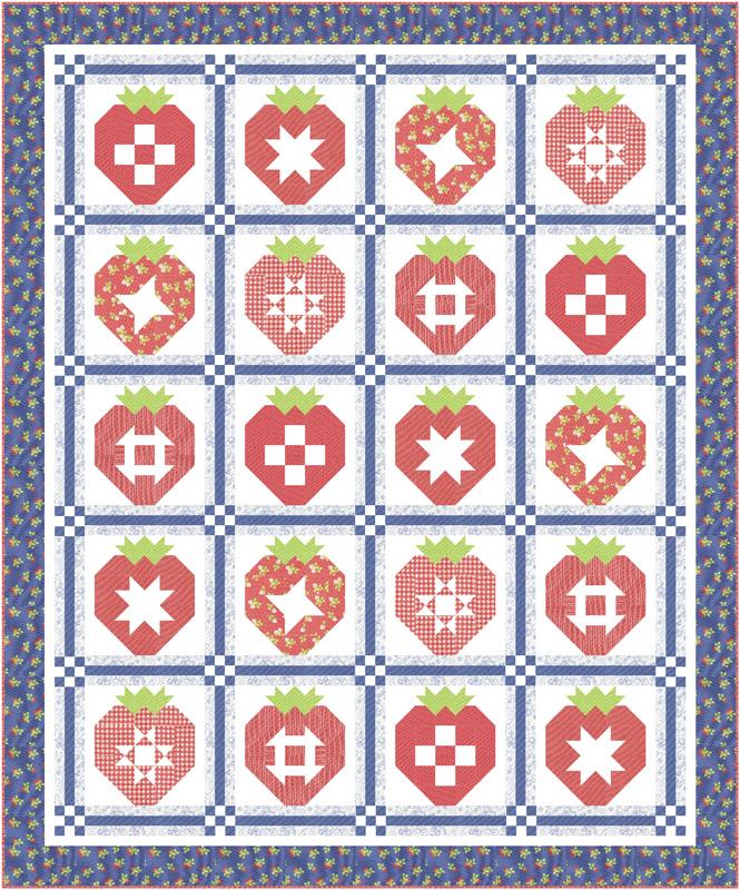 Fruit Salad Strawberry Sampler Quilt Kit