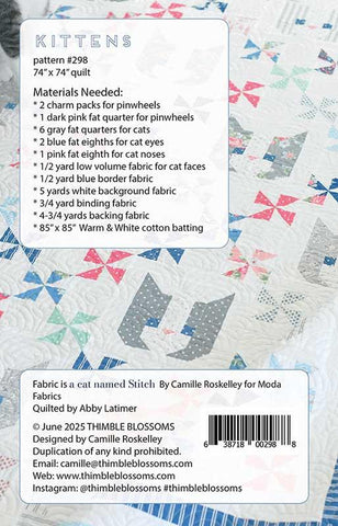 Kittens Quilt Pattern by Thimble Blossoms