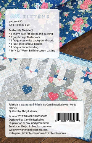 Little Kittens Mini Quilt Pattern by Thimble Blossoms