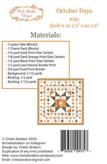 October Days Quilt Pattern by Chelsi Stratton Designs