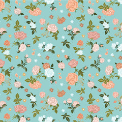 Promise Me Blue Passionately Yardage by Michal Marko for Poppie Cotton Fabrics