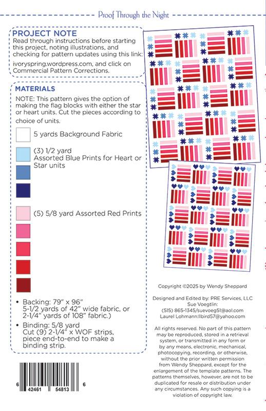Proof Through the Night Quilt Pattern by Wendy Sheppard
