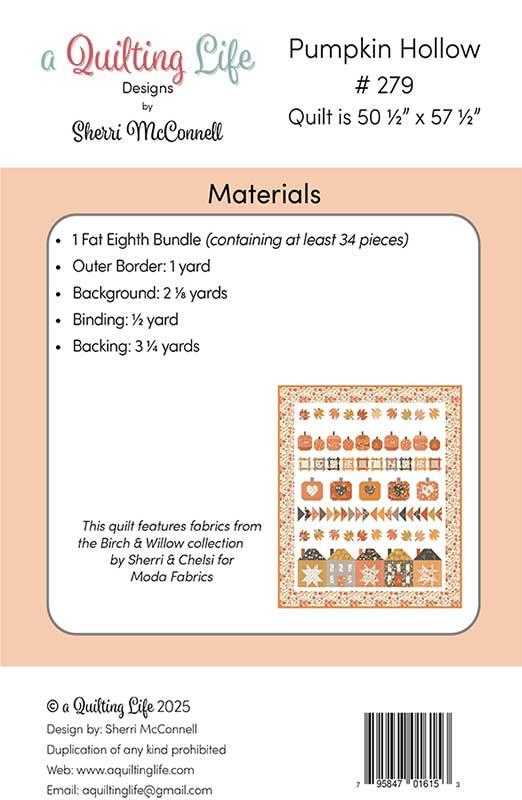 Pumpkin Hollow Quilt Pattern by A Quilting Life Designs