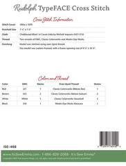 Rudolph TypeFACE Cross Stitch Pattern by Its Sew Emma