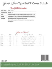 Santa Claus TypeFACE Cross Stitch Pattern by Its Sew Emma